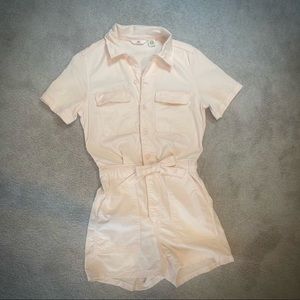 Levi's Soft Surplus Shorts Romper Utility Jumpsuit Scallop Shell